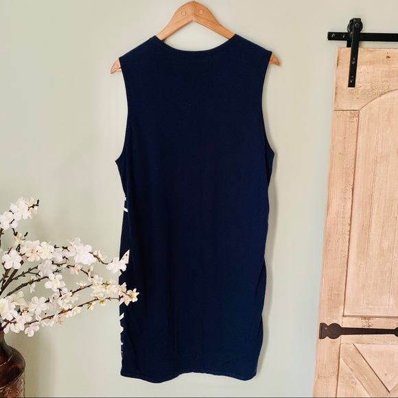Ralph Lauren NAVY  Print Sweater Dress Size 1X - Picture 5 of 7